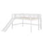 Lit mezzanine double pleine grandeur avec glissade et échelle, cadre de lit en bois avec garde-corps pour filles, garçons, aucun sommier requis-672812654