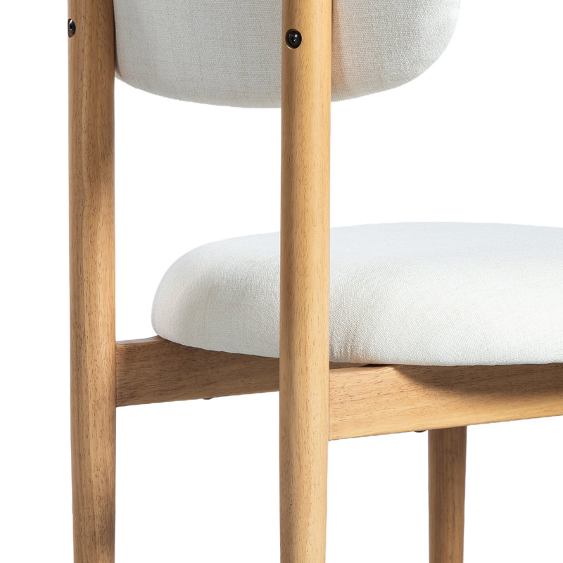 Chaise de salle à manger rembourrée avec pieds en bois 31 po H, 4