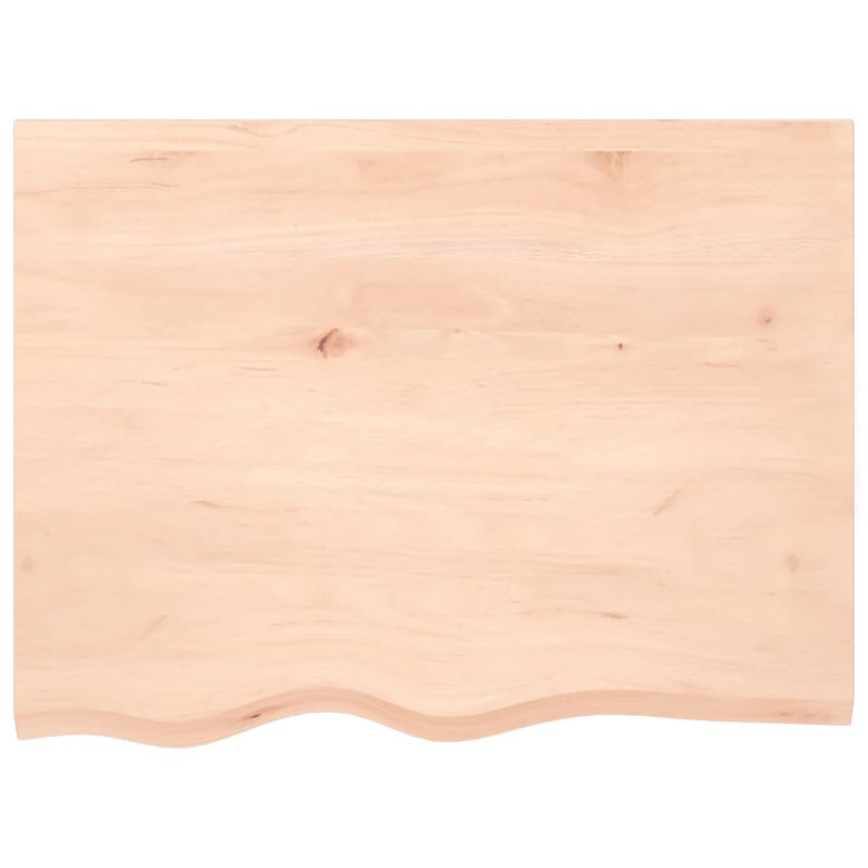 Audelia 80cm Solid Wood Bathroom Vanity Top, Natural