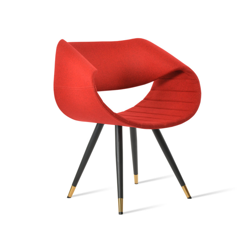 Fauteuil Seminyak Star, Noir, Rouge