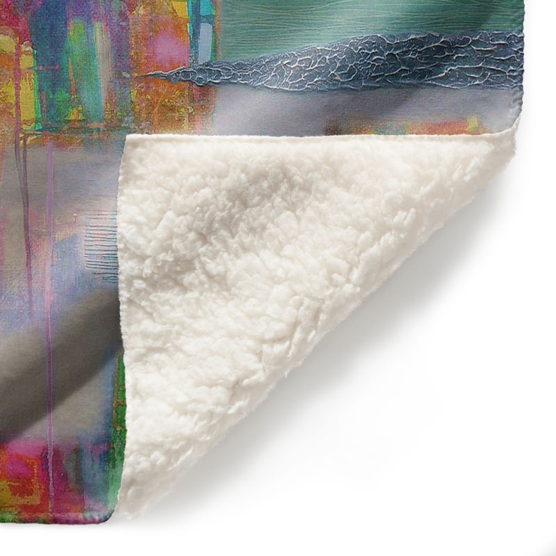 Couverture sherpa doux bleedthrough li, l 68 po x L 80 po
