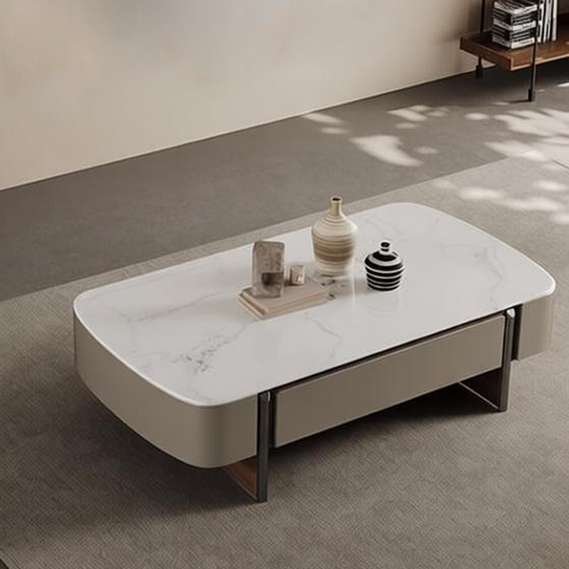 Table basse minimaliste de style moderne avec rangement