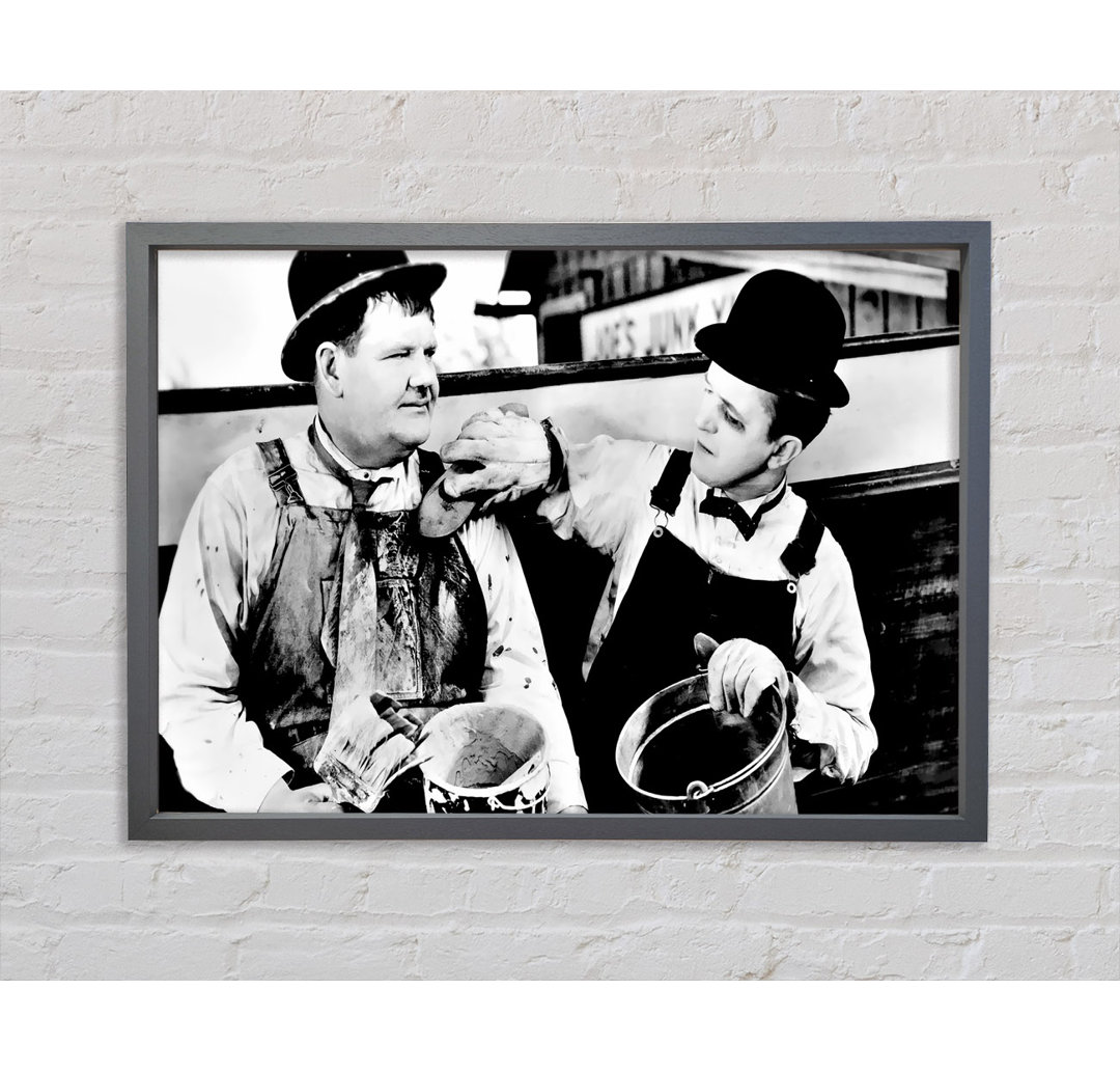 Laurel N Hardy Im Loch abgeschleppt - Druck