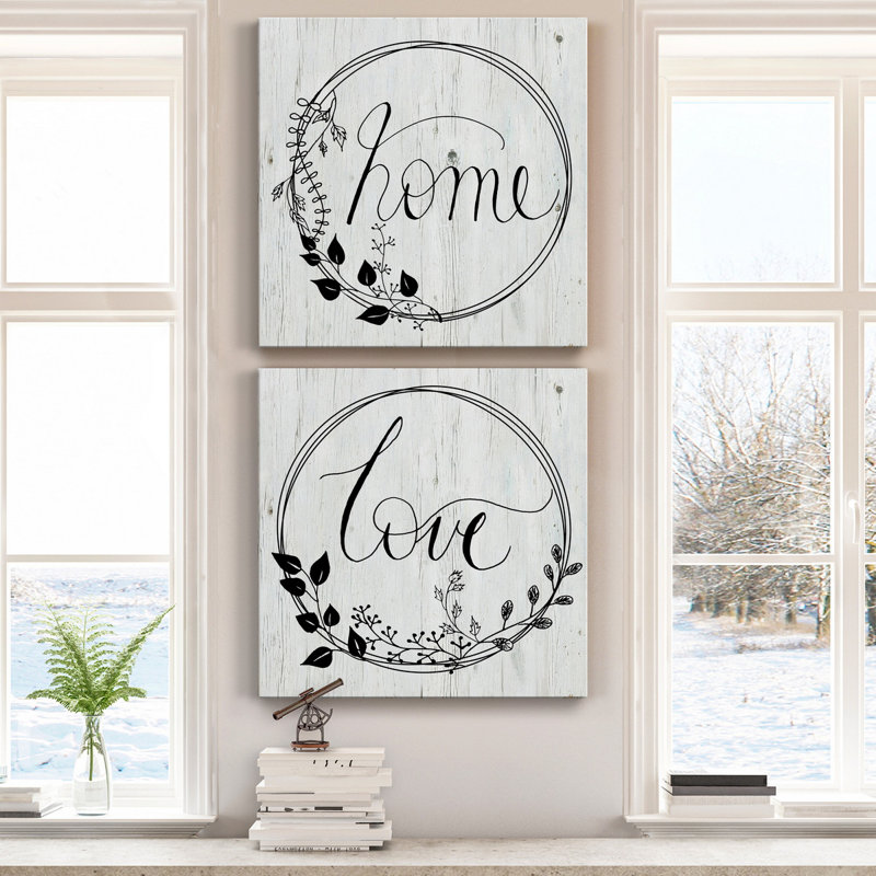 " Home " 2 - Pieces, 40" H x 80" W x 1" D