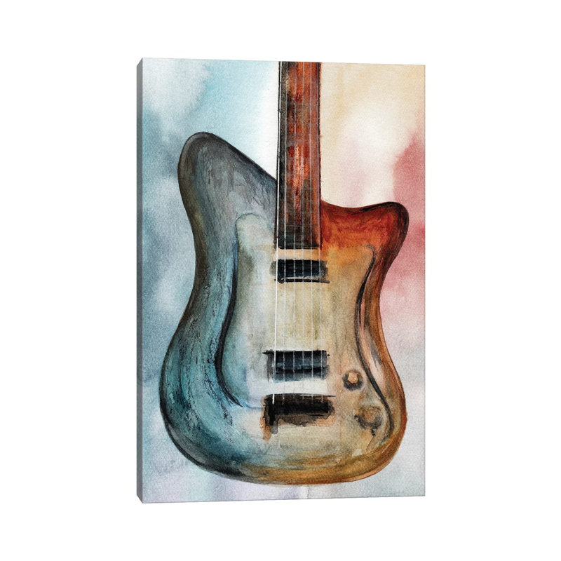 Retro Music III by Marco Gonzalez - Wrapped Canvas Painting, 20.32 cm H x 30.48 cm W