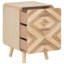 Dahlia 40cm W Solid Wood Bedside Table