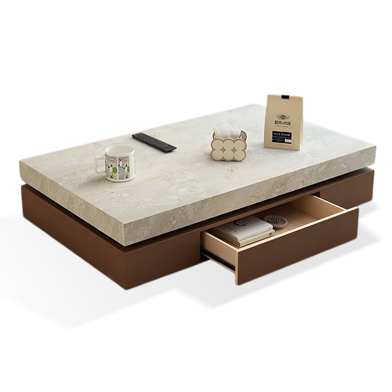 Table basse avec tiroir en bois fritté, 51.18"W*27.56"D*13.78"H