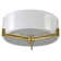Hamlin 17.63" Wide 2-Light Semi Flush Mount With Glass Shade In Blackened Bronze/Brushed Brass