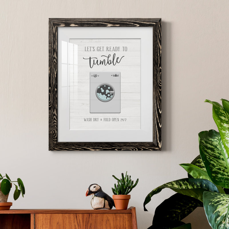Tumble - Imprimé, H 20 po x l 17 po x P 1,5 po, Papier encadré noir
