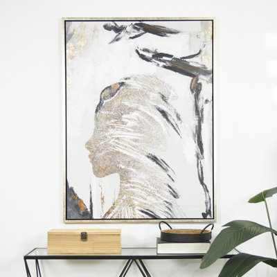 Profil de femme sur toile, impression