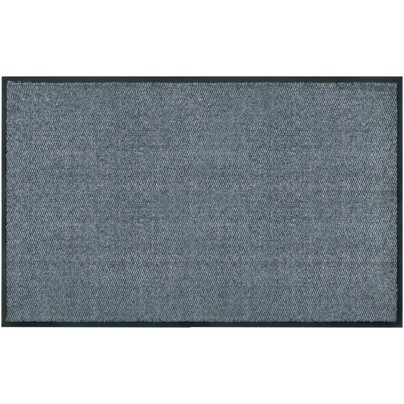 Fußmatte Impression - Waschbare Türmatte mit Rand Schmutzfangmatte 50 x 75 cm, Rectangle 120 x 75cm, Anthracite