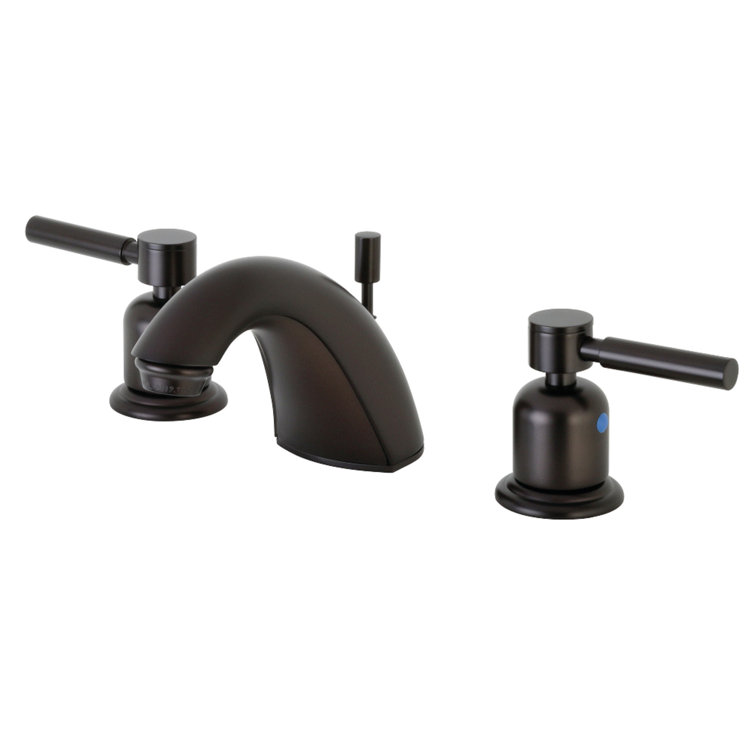 Kingston Brass Concord Two-Handle 3-Hole Deck Mount Widespread Bathroom Faucet with Retail Pop-Up Drain