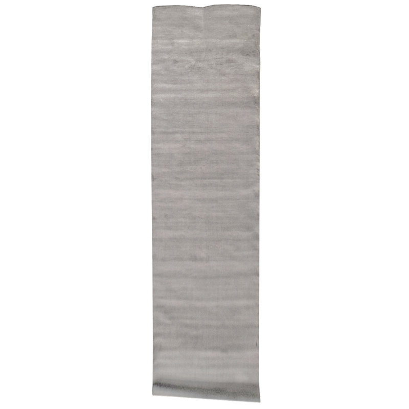 Chemin de table gris noué à la main de haute qualité