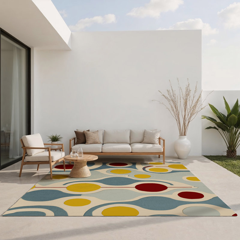 Jubilant Wink Indoor And Outdoor Area Rug, Rectangle 1'6" x 2'6"