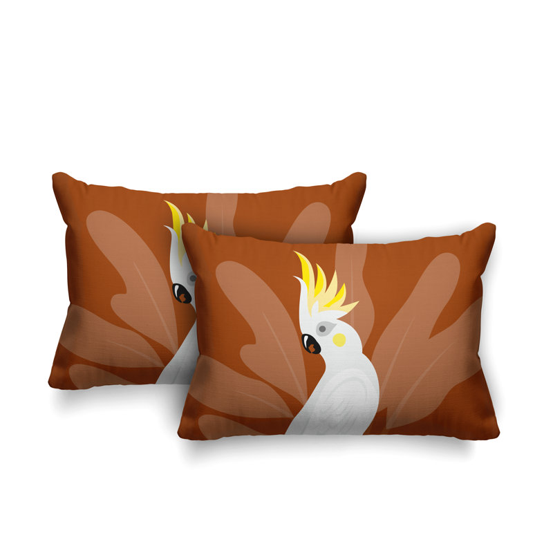 Coussin Bird, Orange brûlé