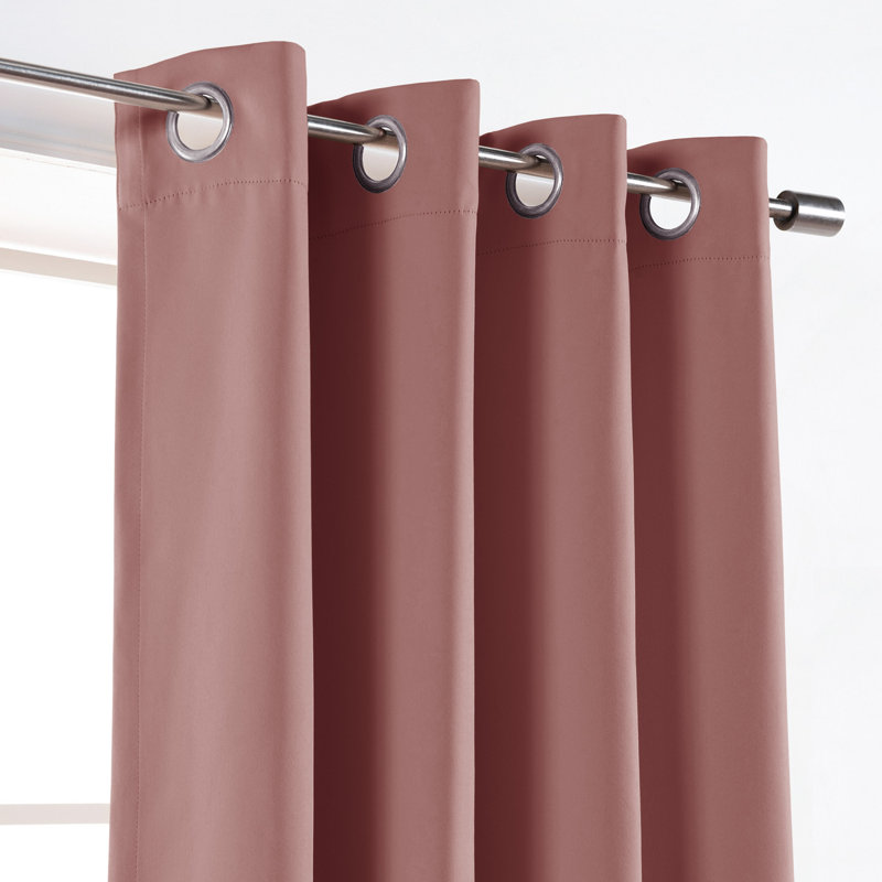 Schaeffer Blackout Sliding Panel Pair, 52" W x 96" L, Mauve