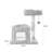 1 Tiers Cat Tree with Condons,Perch,Scratching Posts
