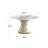 Durable Modern Sintered Stone Dining Table, White, Seats 6