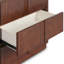 Commode en bois massif 6 tiroirs avec façade en roseaux Potomac-1417767317