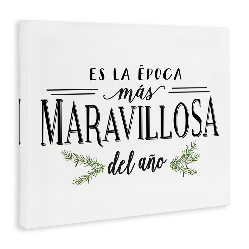 «Época Mas Maravillosa», art mural sur toile par lettré et doublé, H 30 po x l 40 po