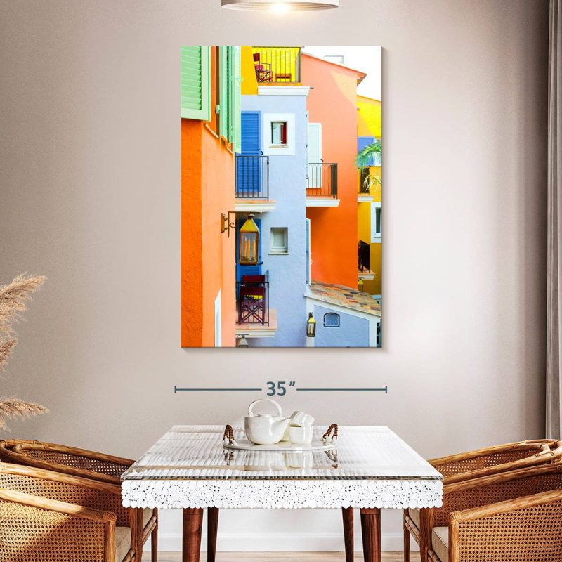 Lilie Saint Tropez Colourful Houses, 51" H x 34" W