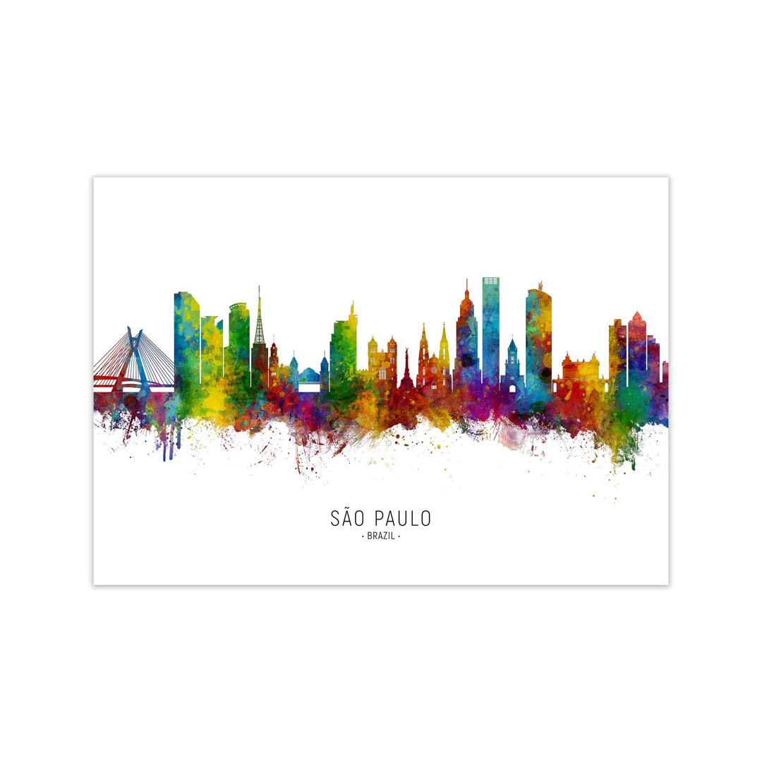 Sao Paulo Brazil Skyline by Michael Tompsett - Print