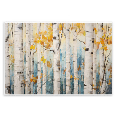 «Autumn Birch Forest», art mural sur bois par Roozbeh Bahramali