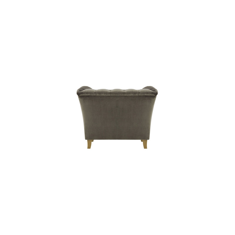 Milana Velvet Armchair, Dark Grey, Like Oak