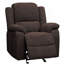 Fauteuil inclinable brun avec accoudoirs coussinés