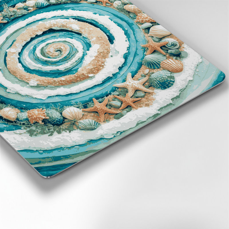 Art mural vert en métal Coastal Tide, H 32 po x l 32 po