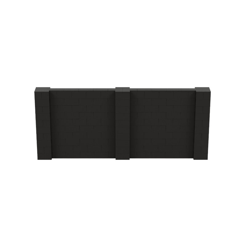 Ensemble mural de blocs géants 7 'T, H 60 po x l 144 po x P 12 po, Noir