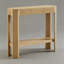Console cannelée en bois massif - Canapé d'entrée moderne avec tablette de rangement, construction en pin robuste pour le salon, le couloir ou derrière le canapé
