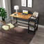 Agrima 100cm Wide Workstation With Shelves Industrial Rustic Brown Home Office Furniture