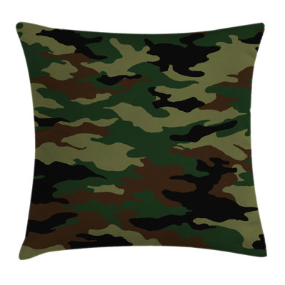 Camo Uniform Inspired Fashion Square Pillow Cover