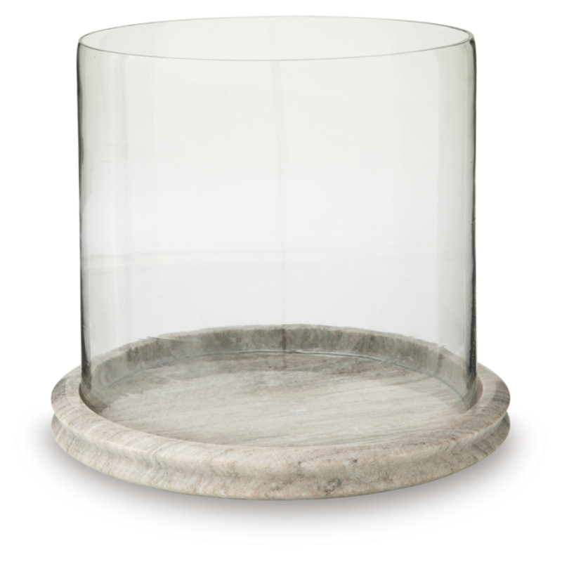 Porte-bougie Saskatia, Beige / transparent