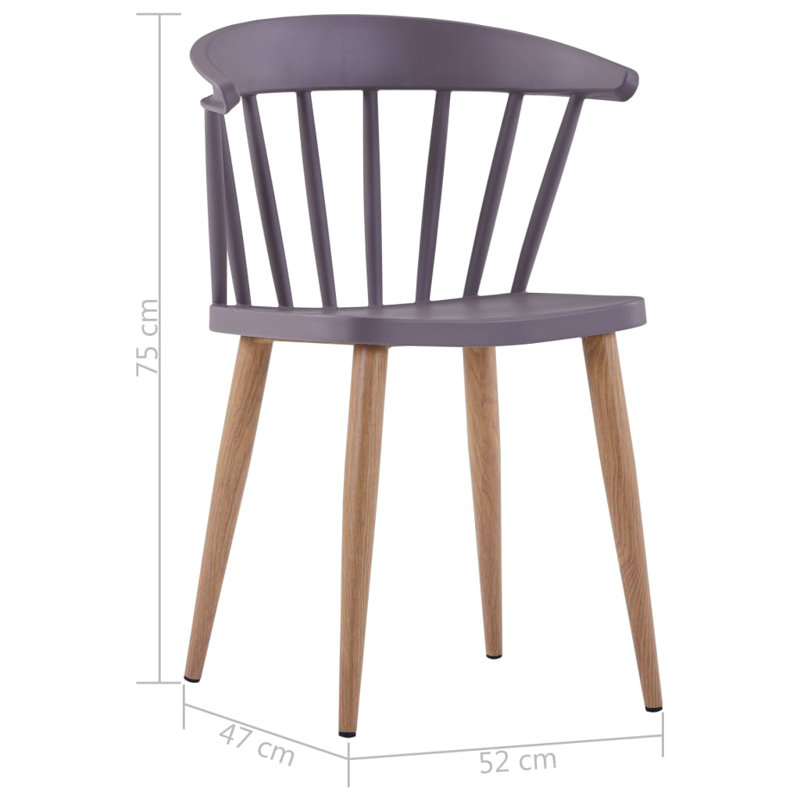 Mclean 44cm H Side Chair in Grey
