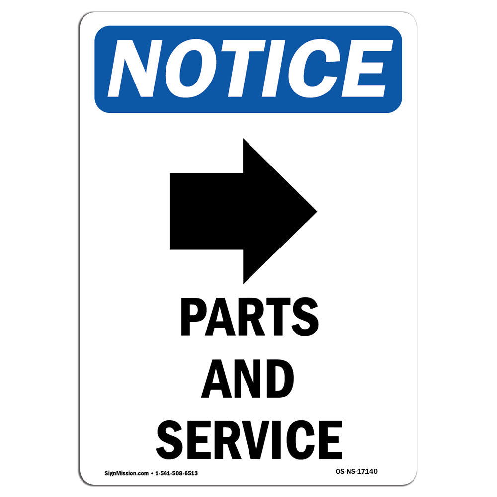 SignMission Parts and Service Sign with Symbol | Wayfair