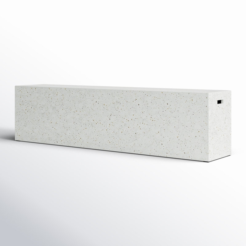 Mixx Bench, Ivory Terrazo, 18"H x 70.75" W x 14" D