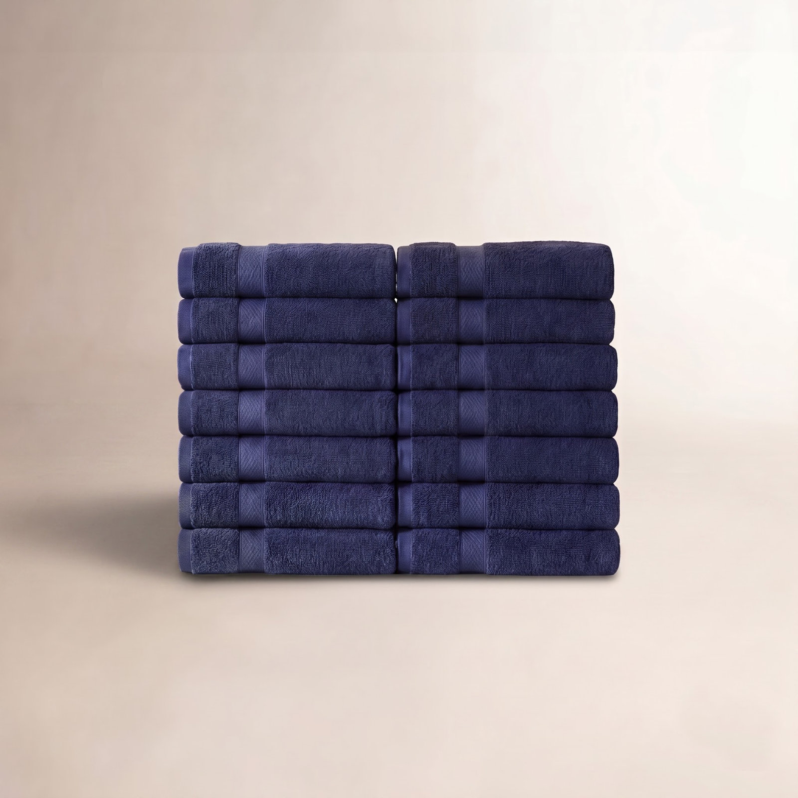 Quick-Drying Cotton Washcloth, Turquoise, 24 Pieces Towel Set