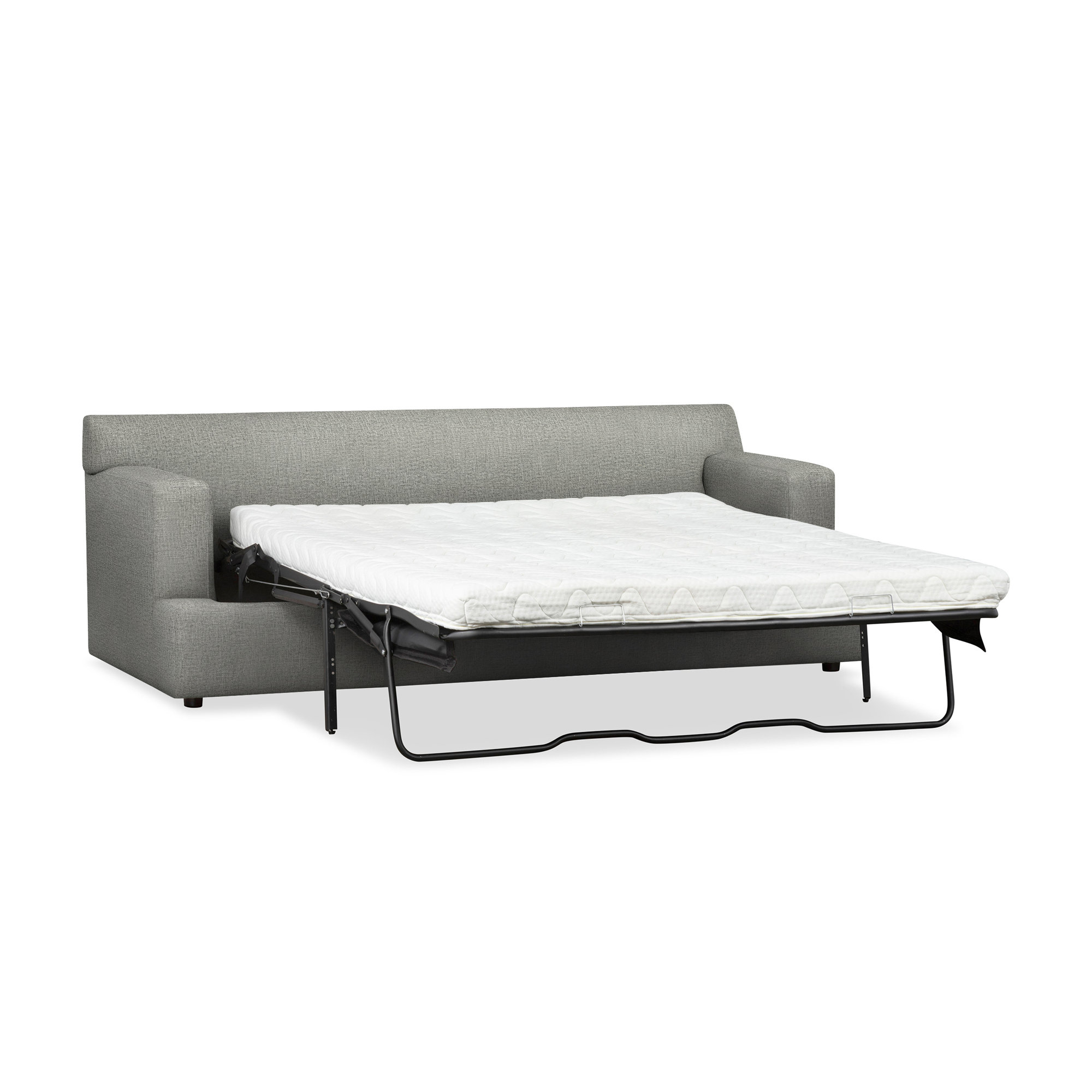 Cleo 84" Upholstered Custom Sleeper Sofa, Zuma Pumice Textured Linen