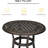 Cast Aluminum Outdoor Side Table, All Weather Round Patio Coffee Table Porch Table Outdoor Bistro Table Outdoor End Table Bronze