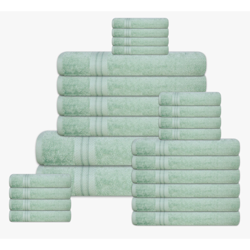 Terrycloth Bath Towels (Pack of 24), Jade