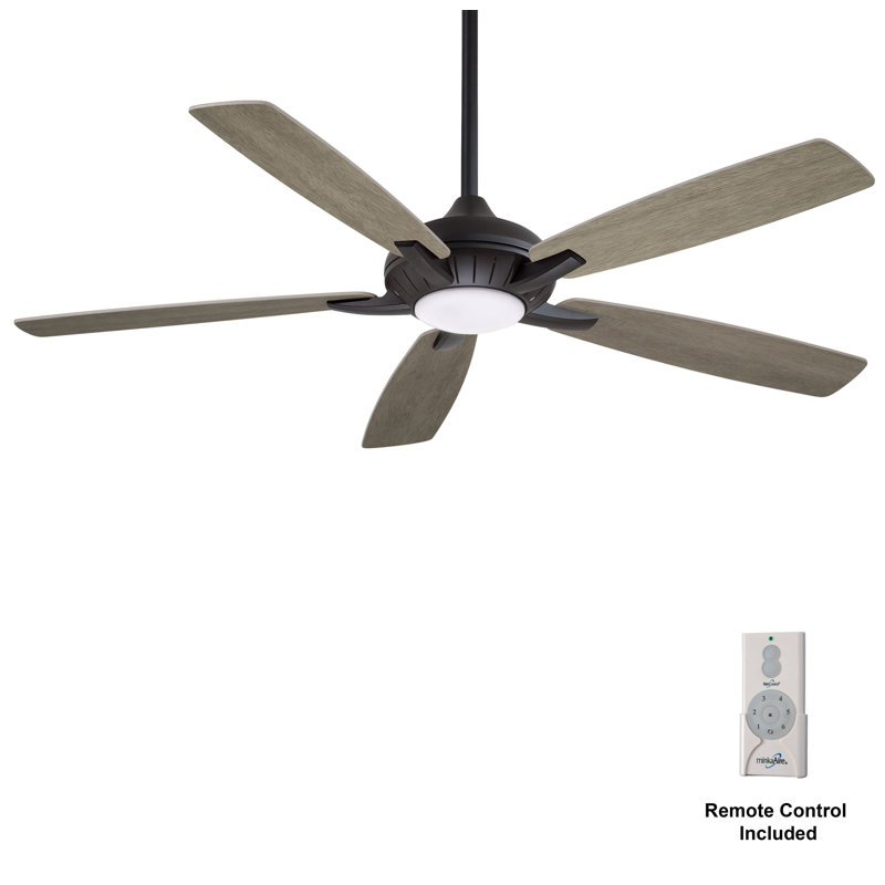 60" Dyno 5 - Blade LED Smart Standard Ceiling Fan with Remote Control and Light Kit Included