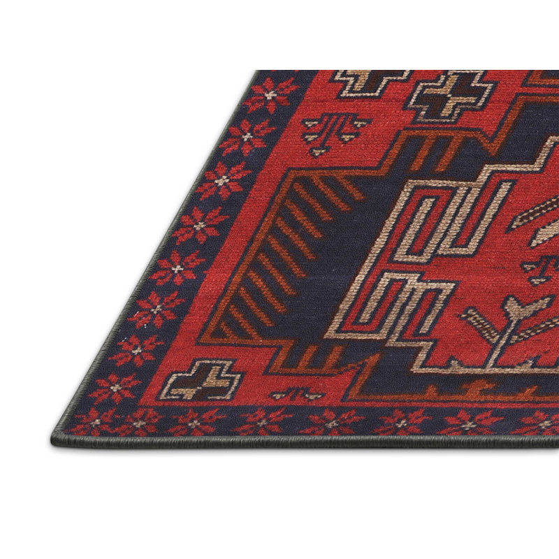 Tapis rouge à motif sud-ouest, Rectangle 2 pi x 3 pi