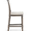 Tabouret de bar à hauteur de comptoir gris patiné de 26 po avec dossier rembourré, tabouret de salle à manger et de table