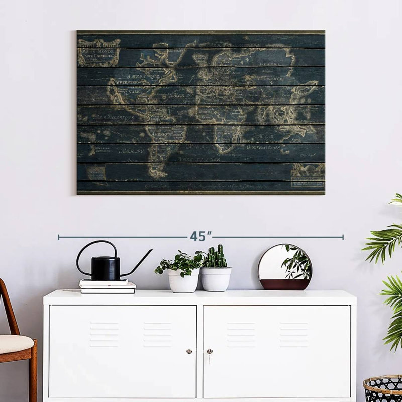 Aliaz Mappe Monde, H 26 po x l 39 po