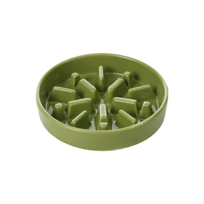PEHOM Spark Slow Feeder Dog Bowl - Green - Small