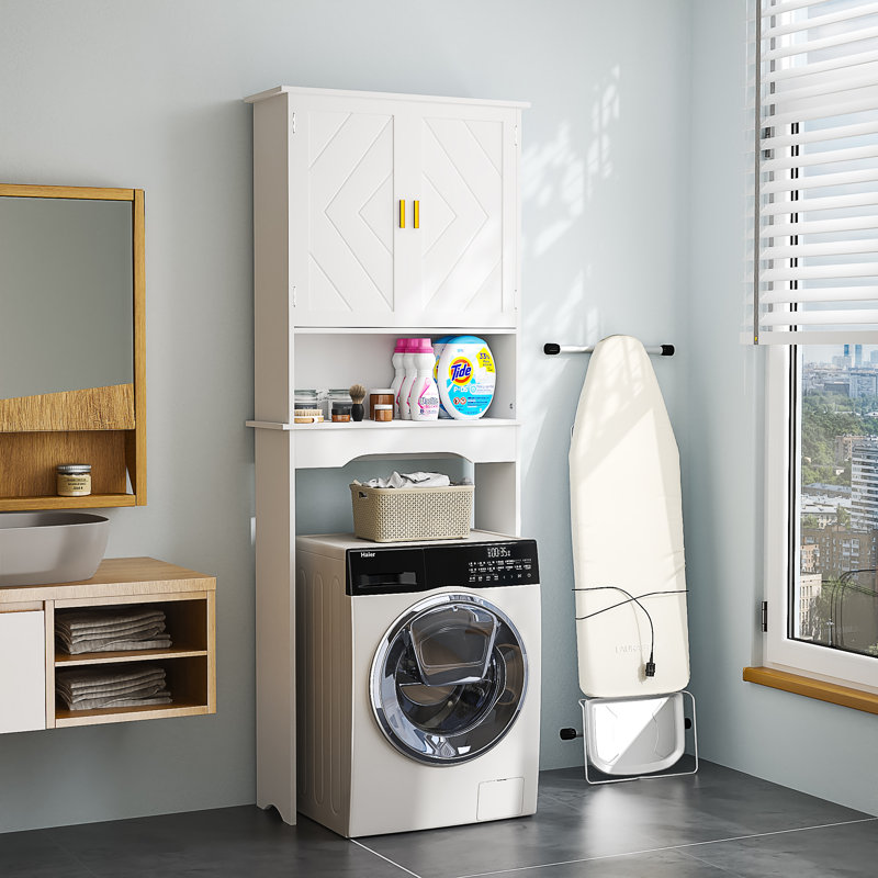 Organisateur de rangement de salle de bain pour salle de bain avec portes doubles