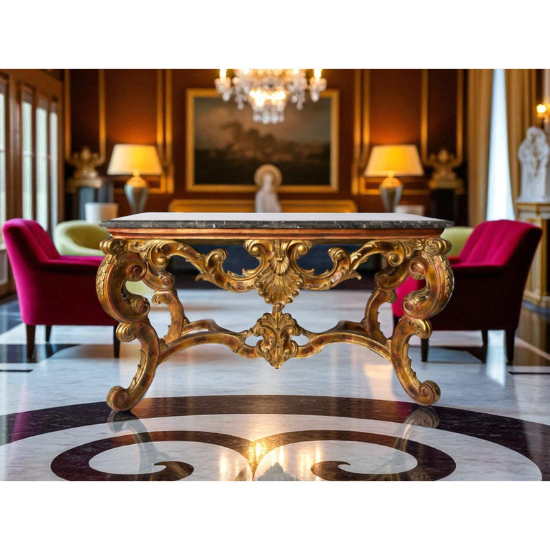 Daylan 61.42'' Marble Top Console Table