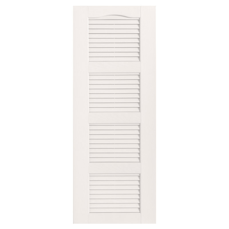 Paire de volets à persiennes cathédrale style quadruple ouverts, 40 po, 16", Blanc